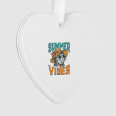 Zomerstemming Kat Vintage Gravure Ontwerp_1 Ornament (voorkant)
