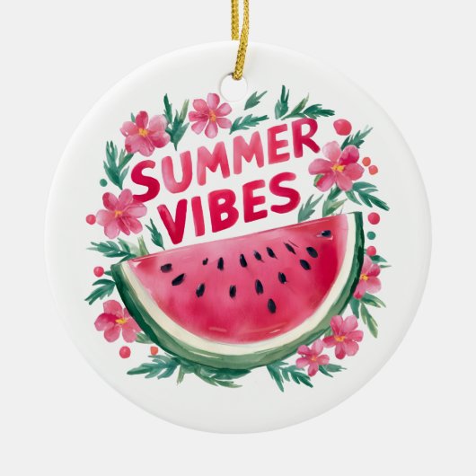Zomerstemming Keramisch Ornament (Voorkant)
