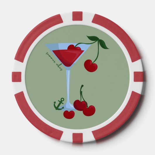 Zomerstemming Kersen Poker Chips (Voorkant)