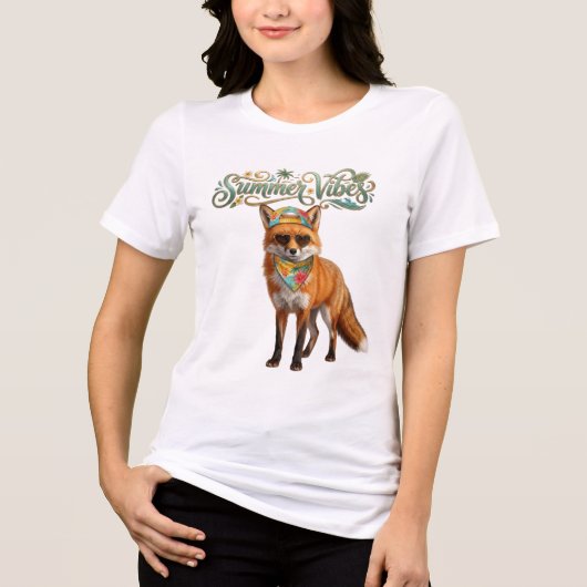 Zomerstemming Koele Vos Tri-Blend Shirt (Voorkant)
