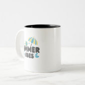 Zomerstemming Koffiemok | Strandparaplu Mok | (Voorkant links)