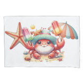 Zomerstemming Krab met Ijslolly's Kussensloop (Voorkant)