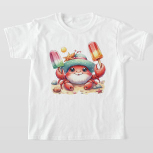 Zomerstemming Krab met Ijslolly's T-shirt