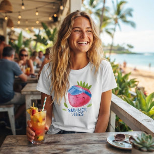 Zomerstemming & leuk aardbei  t-shirt
