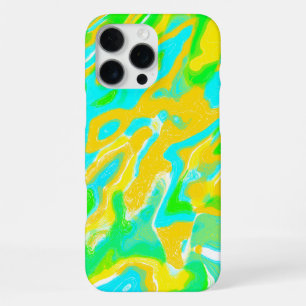 Zomerstemming Marmer Textuur Vloeibare Verf Mix iPhone 16 Pro Max Hoesje