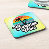 Zomerstemming met Palmboom Ontwerp Bier Onderzetter (Linkerzijde)