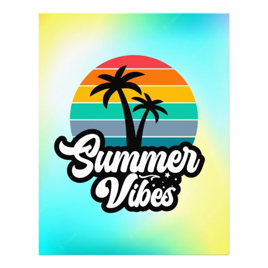 Zomerstemming met Palmboom Ontwerp Foto Afdruk (Voorkant)