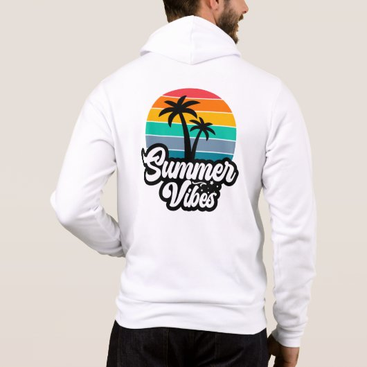 Zomerstemming met Palmboom Ontwerp Hoodie (Achterkant)