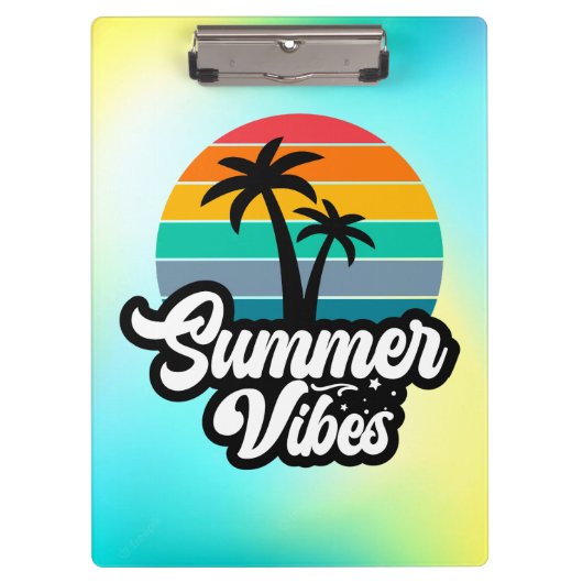 Zomerstemming met Palmboom Ontwerp Klembord (Voorkant)