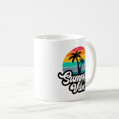 Zomerstemming met Palmboom Ontwerp Koffiemok (Voorkant rechts)