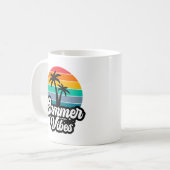 Zomerstemming met Palmboom Ontwerp Koffiemok (Voorkant links)