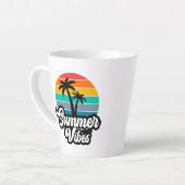 Zomerstemming met Palmboom Ontwerp Latte Mok (Linkerhoek)
