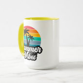 Zomerstemming met Palmboom Ontwerp Mok (Voorkant links)