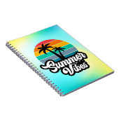 Zomerstemming met Palmboom Ontwerp Notitieboek (Rechterzijde)