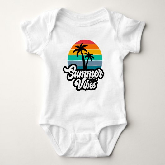 Zomerstemming met Palmboom Ontwerp Romper (Voorkant)