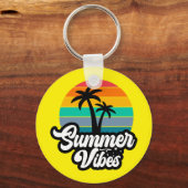 Zomerstemming met Palmboom Ontwerp Sleutelhanger (Voorkant)