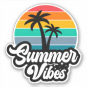 Zomerstemming met Palmboom Ontwerp Sticker (Voorkant)