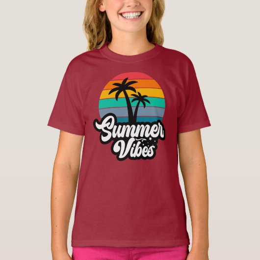 Zomerstemming met Palmboom Ontwerp T-shirt (Voorkant)