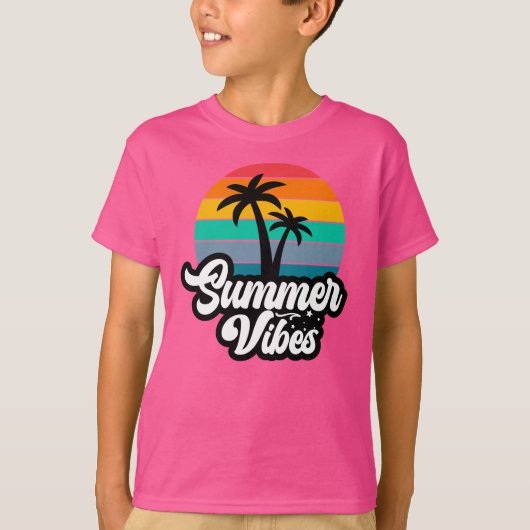 Zomerstemming met Palmboom Ontwerp T-shirt (Voorkant)