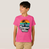 Zomerstemming met Palmboom Ontwerp T-shirt (Voorkant volledig)