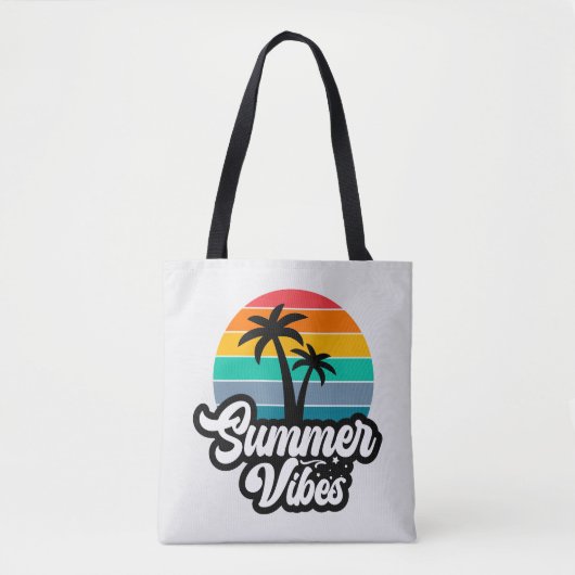 Zomerstemming met Palmboom Ontwerp Tote Bag (Voorkant)