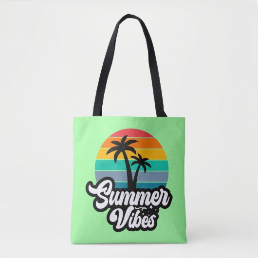 Zomerstemming met Palmboom Ontwerp Tote Bag (Voorkant)