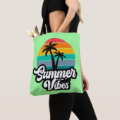 Zomerstemming met Palmboom Ontwerp Tote Bag (Dichtbij)