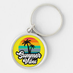 Zomerstemming met Palmboomontwerp Sleutelhanger