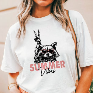 Zomerstemming met Wilde Meisje Wasbeer Tri-Blend Shirt