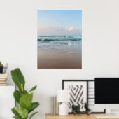 Zomerstemming | Ombre Strand Zon & Zand Monogram Poster (Thuiskantoor)