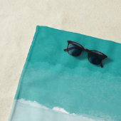 Zomerstemming | Ombre Strand Zon & Zand Monogram Strandlaken (In situ)