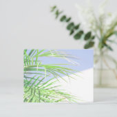 Zomerstemming Palmboom Bladeren Bleekgroene Pastel Briefkaart (Staand voorkant)