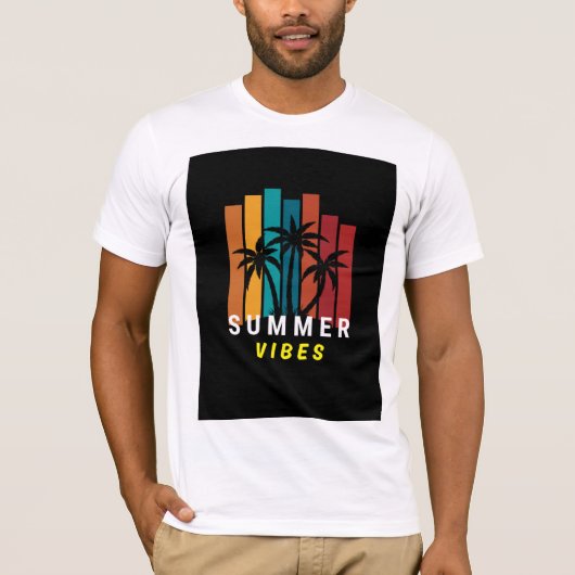 Zomerstemming Palmboom Grafische T-shirt (Voorkant)