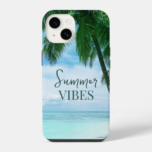 Zomerstemming Palmboom Strand Ontspannende Oceaan iPhone Hoesje (Achterkant)