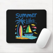 Zomerstemming Palmboom Surfplank Zeilboot Muismat (Met muis)