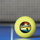 Zomerstemming Retro Silhouet Pingpongbal (Net)