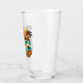 Zomerstemming Retro Strand Zonsondergang Glas (Links)