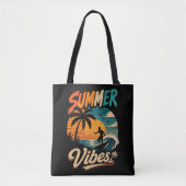 Zomerstemming Retro Surfersunset Tote Bag (Voorkant)