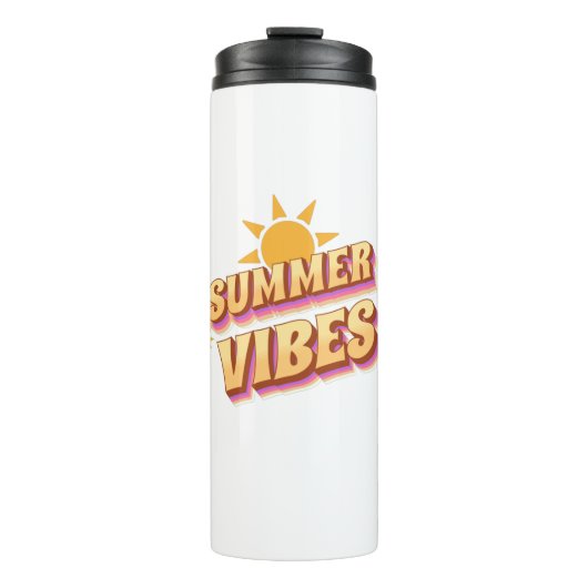 Zomerstemming Retro Thermosbeker (Voorkant)