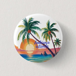 Zomerstemming Ronde Button 3,2 Cm