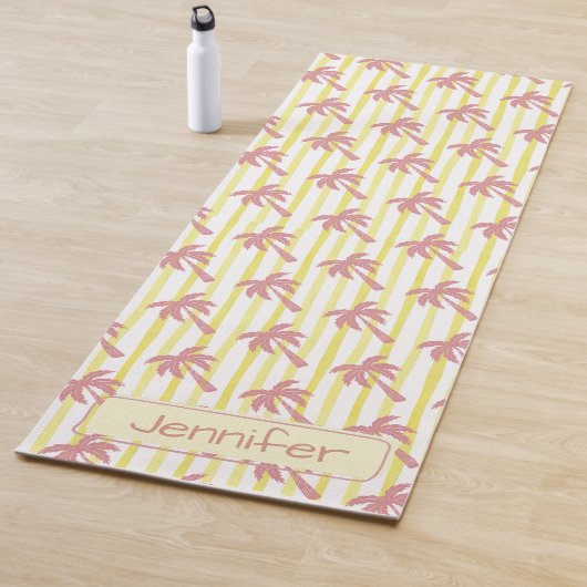 Zomerstemming Roze Palmboom Yogamat (In situ)