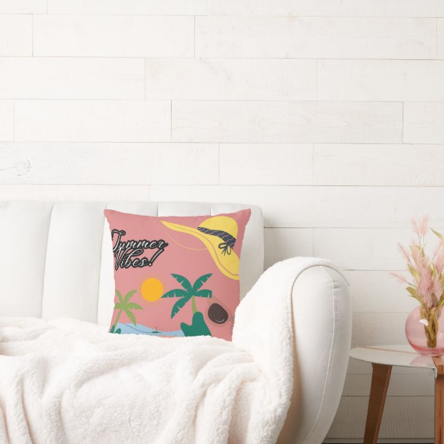 Zomerstemming Roze Worp Kussen (Bank)