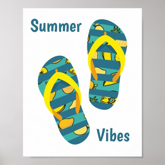 Zomerstemming Slippers Poster (Voorkant)