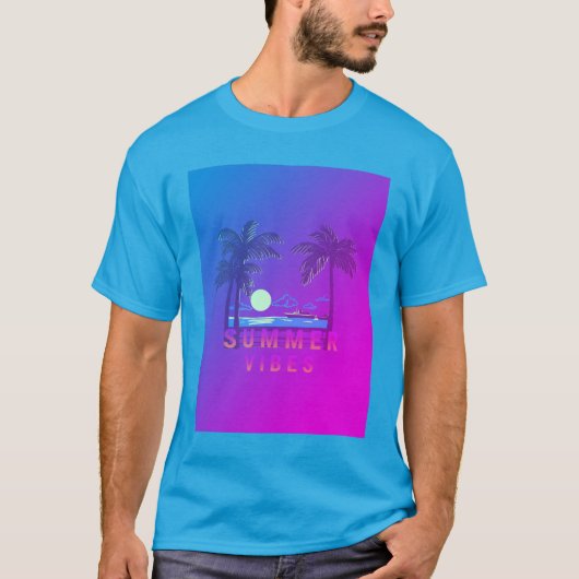 Zomerstemming Strand Zonsondergang T-shirt (Voorkant)