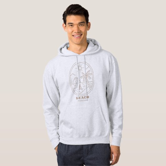 Zomerstemming Strandgolven Typografie T-Shirt (Voorkant volledig)