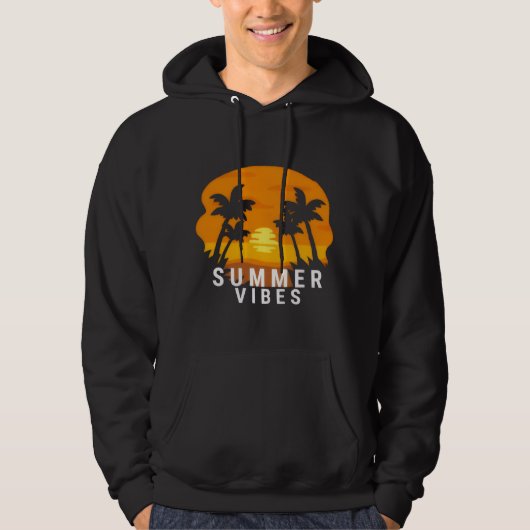 Zomerstemming Strandgolven Typografie T-Shirt (Voorkant)