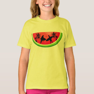 Zomerstemming Surfen Watermeloen Vruchten T-shirt