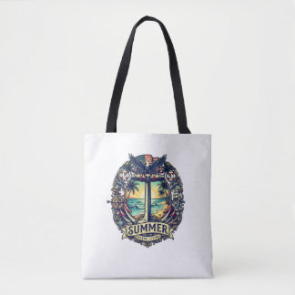 Zomerstemming Tropisch Strand Grafisch T-Shirt Tote Bag