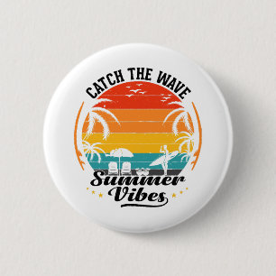 Zomerstemming Vangen Ronde Button 5,7 Cm