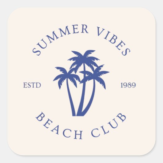 Zomerstemming Vierkante Sticker (Voorkant)